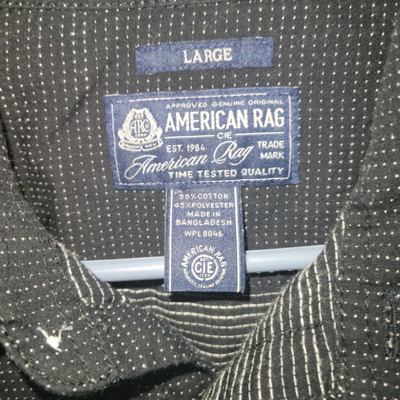 American Rag Large Button Down Long Sleeve Microdot - Picture 3 of 11